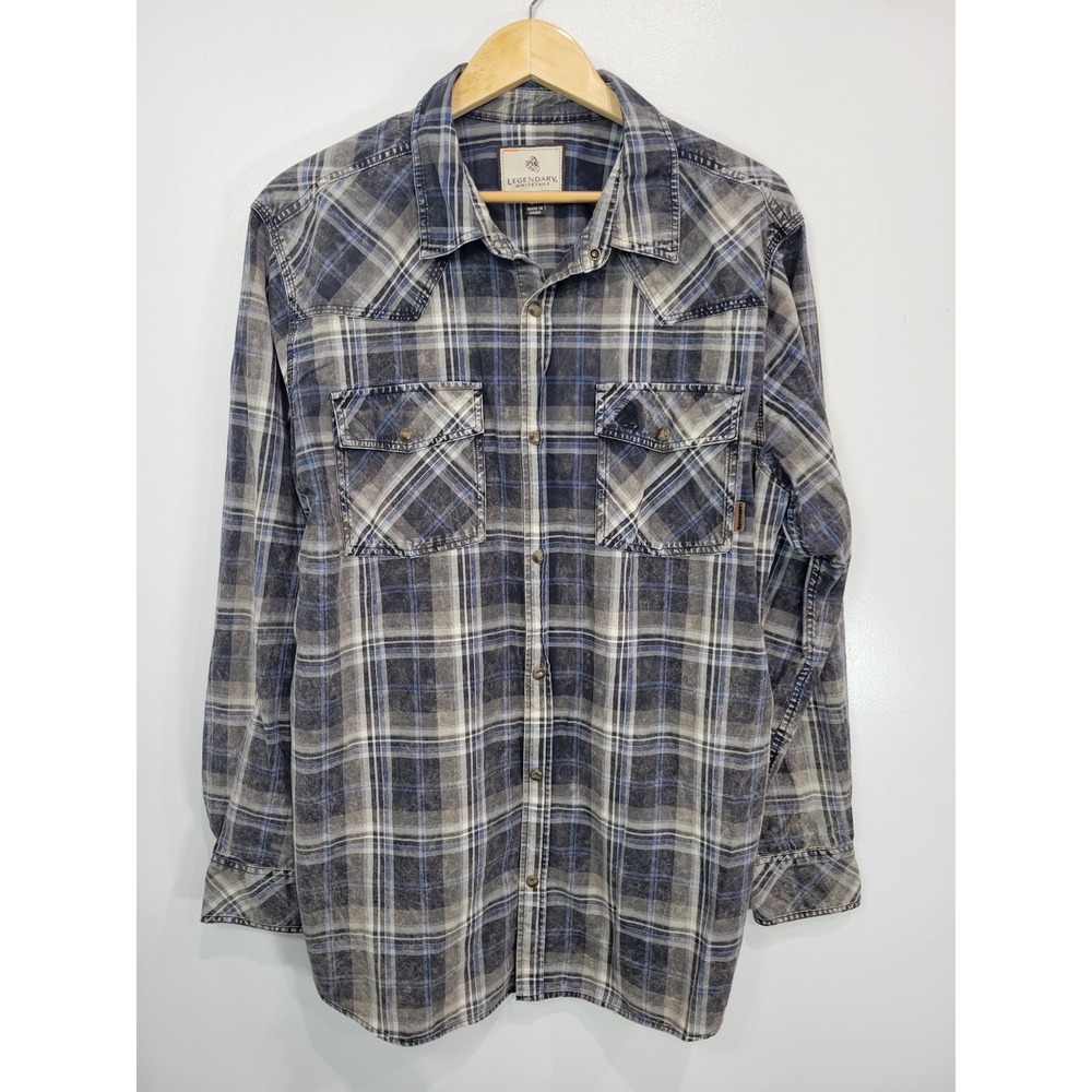 Legendary Whitetails‎ Men's LT Plaid Pearl Snap Long Sleeve Western Shirt Tall
